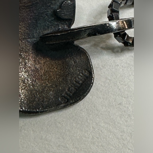 Vintage/Artisan Crafted Pendant & Chain - Stamped Sterling - Picture 7 of 9